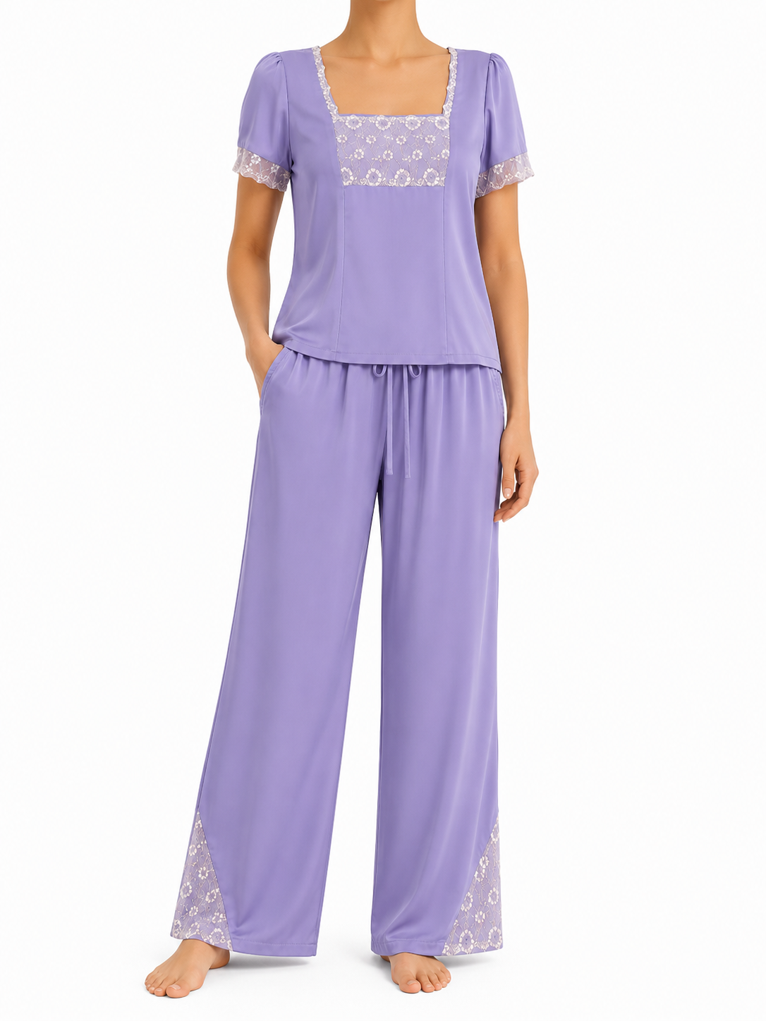 Purple Satin Set
