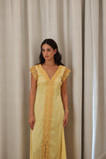 Yellow Satin Dress