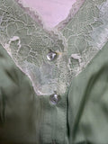 Green Satin Set — B-grade | Size XS