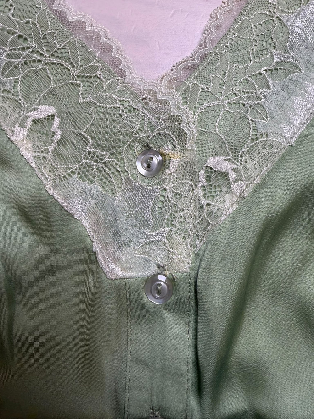 Green Satin Set — B-grade | Size XS