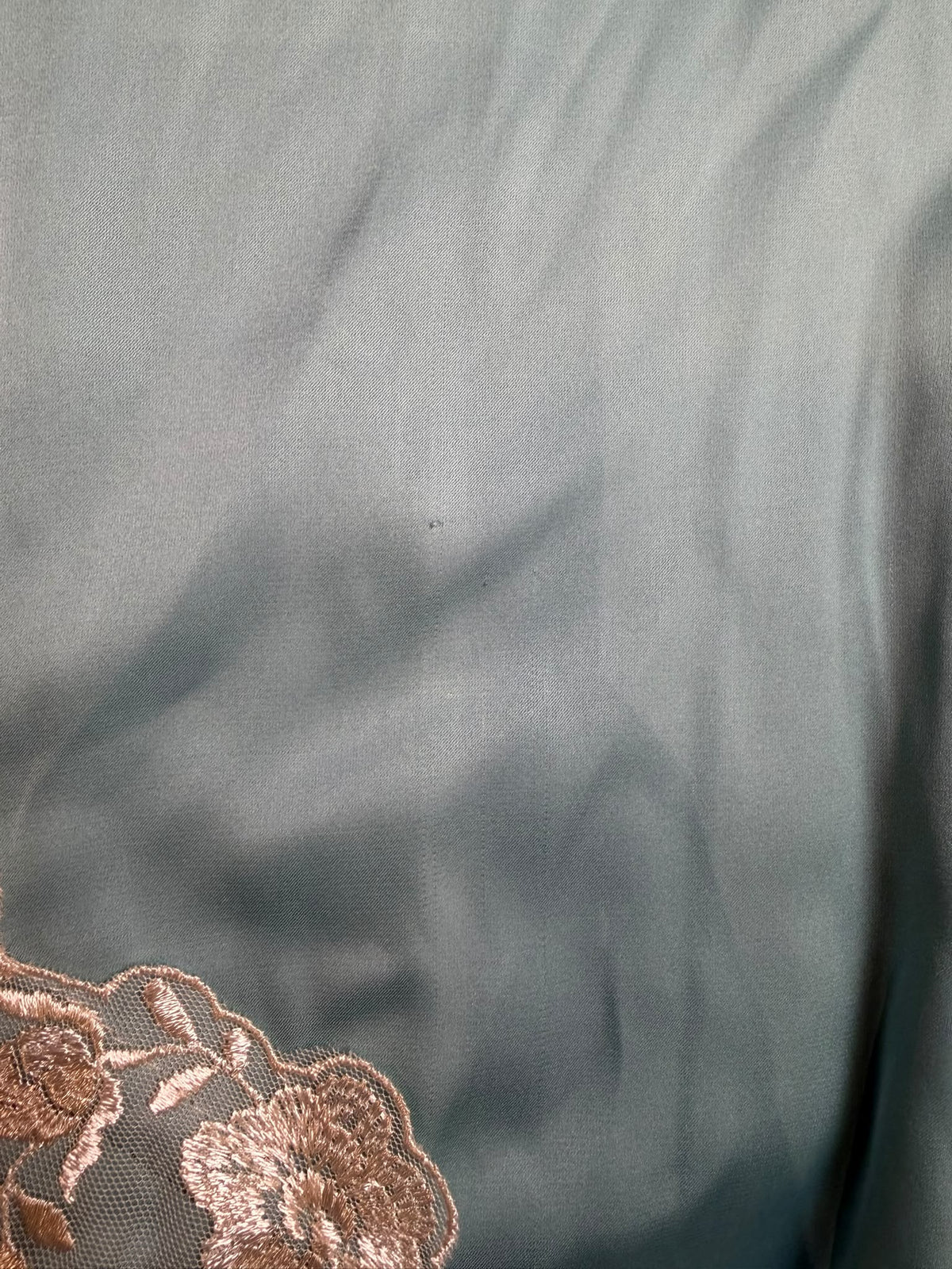 Blue Satin Maxi — B-grade | Size S